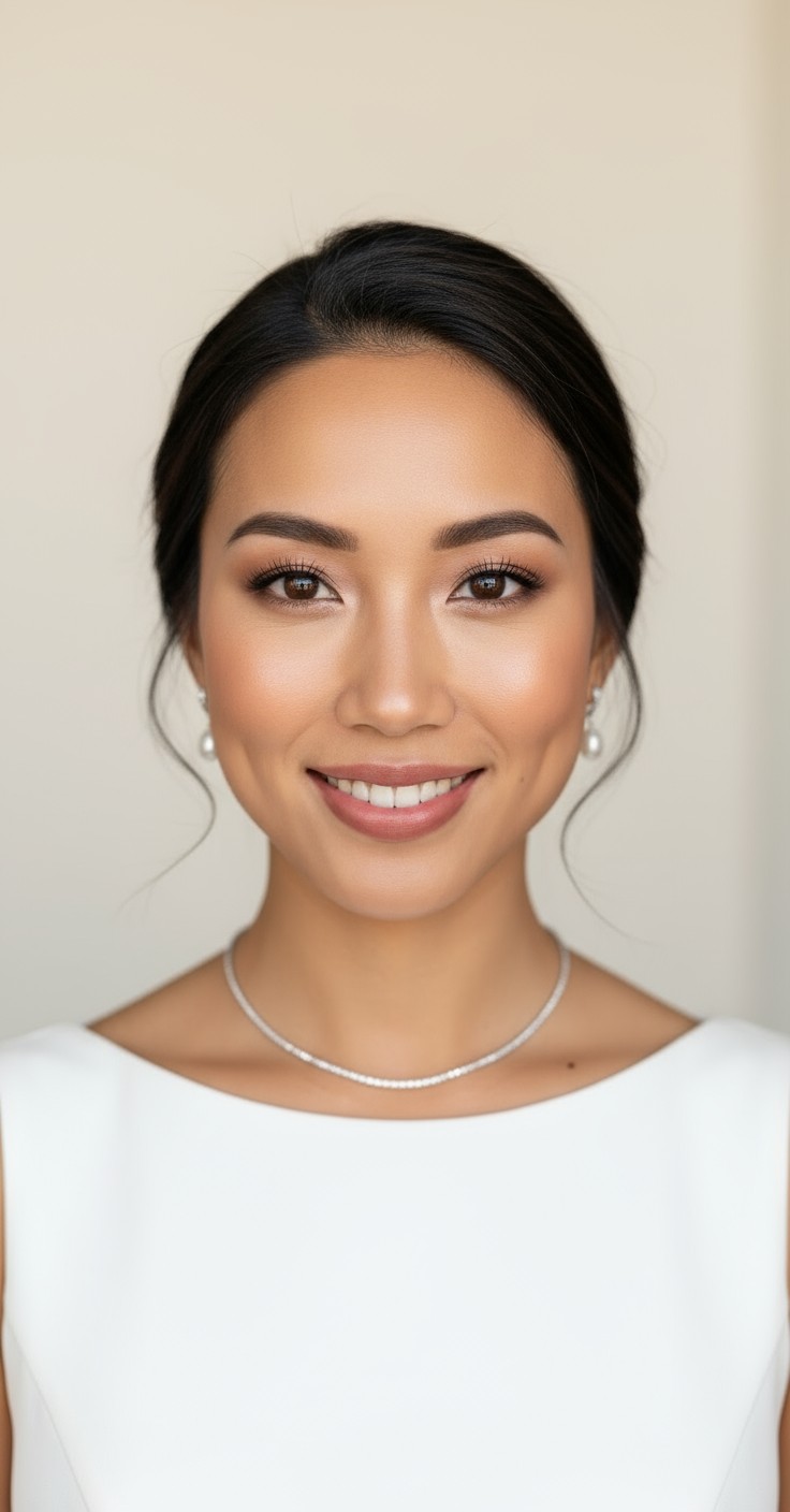 After Low Messy Bun Wedding